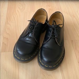 Dr. Martens Womens 1461 W Black Smooth leather